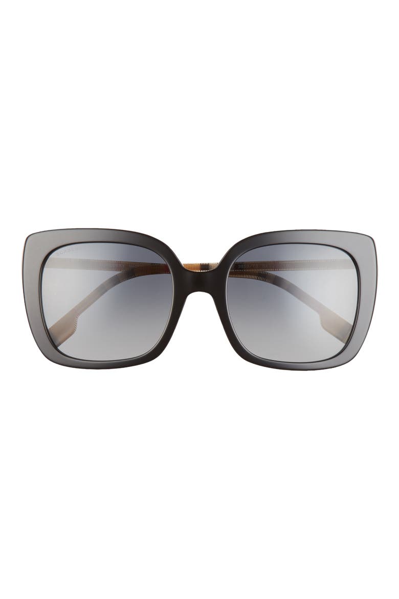 54mm Polarized Square Sunglasses, Main, color, BLACK/ GRIGIO