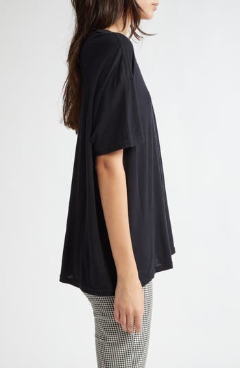 Tシャツ・カットソー [The Row] Deloren Top in Cotton and Cashmere Dende Top Black in Cotton and Cashmere – The Row