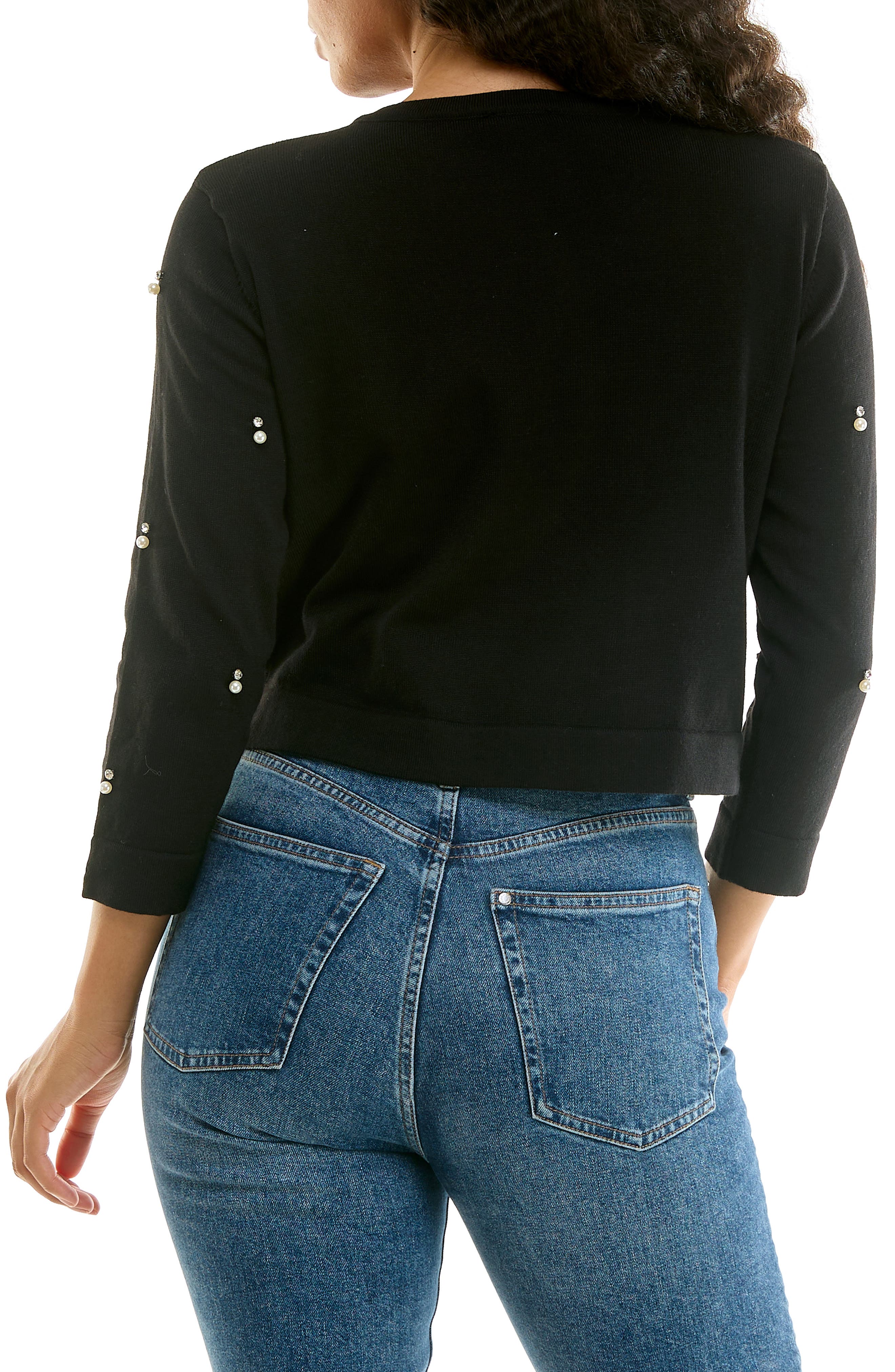 Faux Pearl & Rhinestone Bolero - image 2