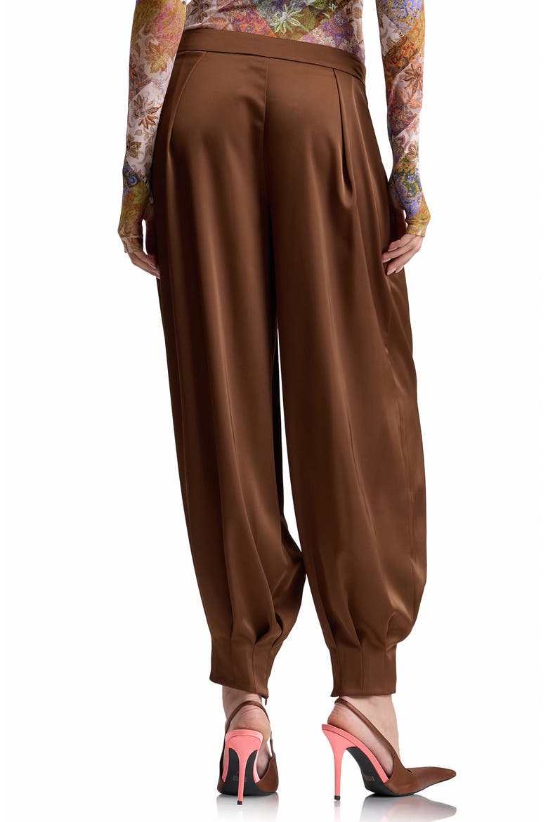 Pleated Balloon Pants, Alternate, color, CHOCOLATE