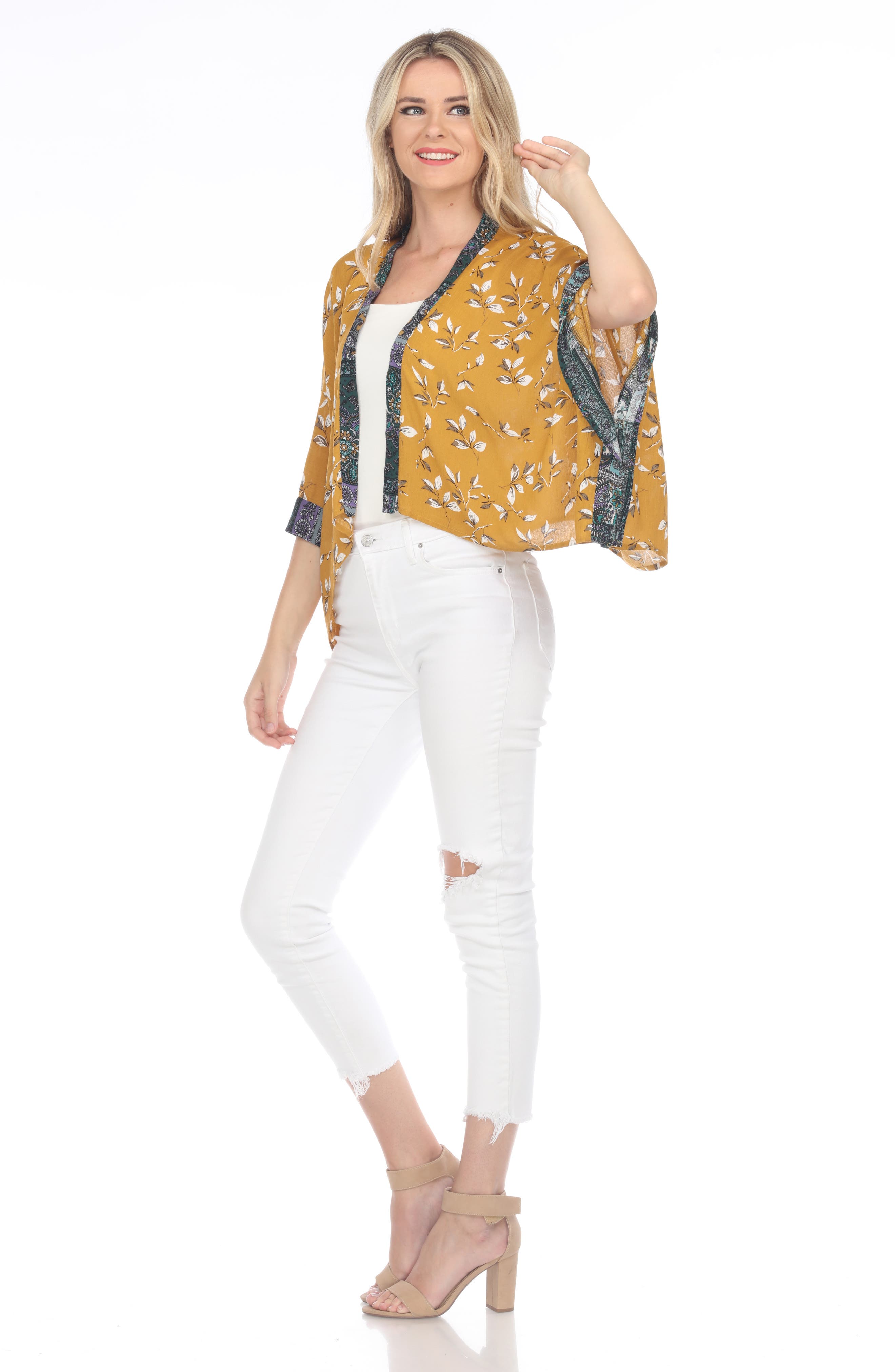 RAIN AND ROSE Mixed Print Crop Topper (Women) | Nordstromrack