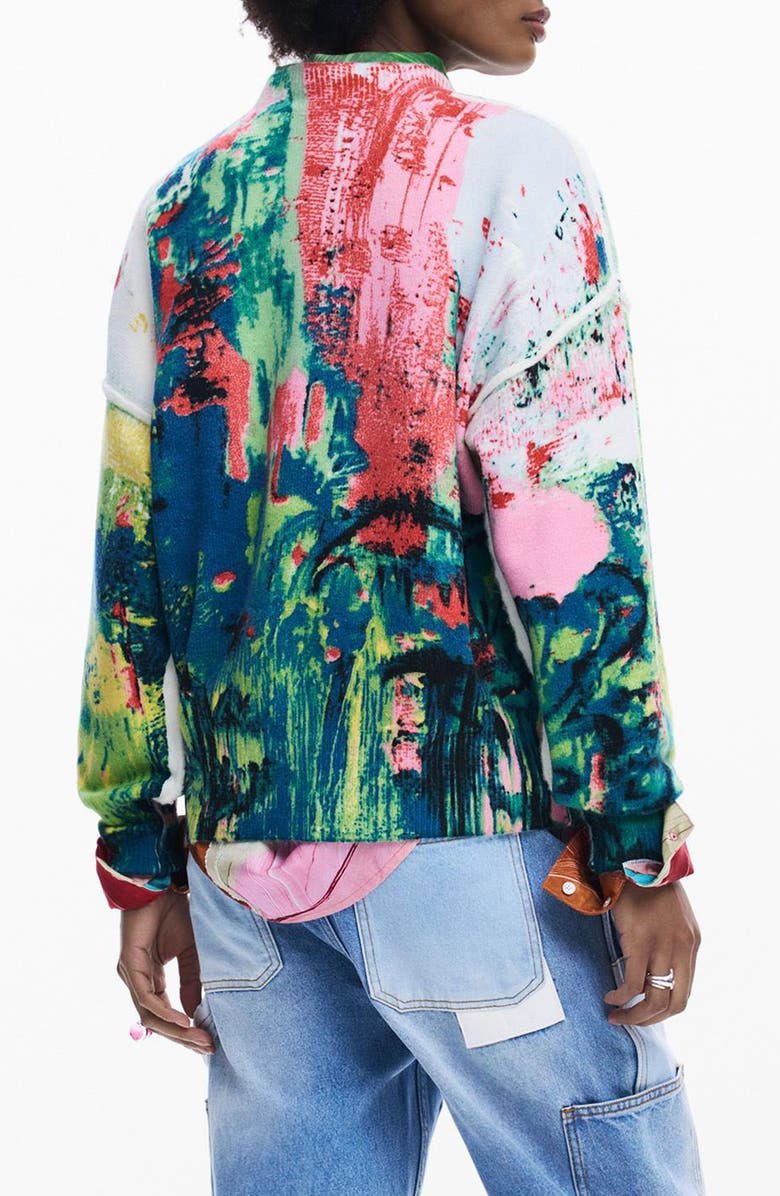 Desigual Splatter Print Sweatshirt, Alternate, color, 