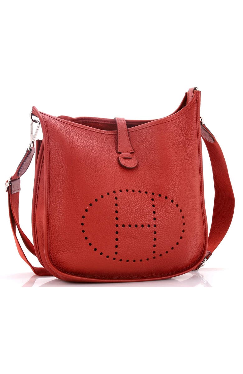 Pre-Owned Hermes Evelyne Bag Gen III Clemence PM, Alternate, color, Rouge H
