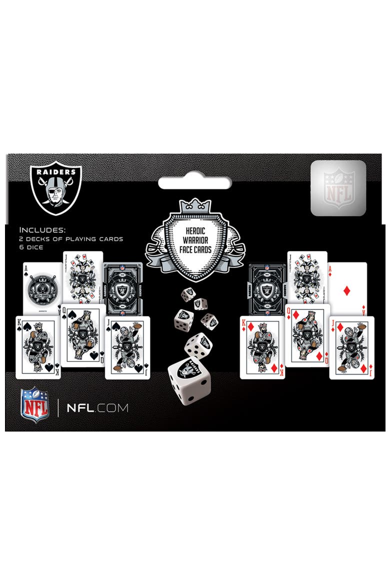 Las Vegas Raiders Playing Cards & Dice, Alternate, color, Multicolor