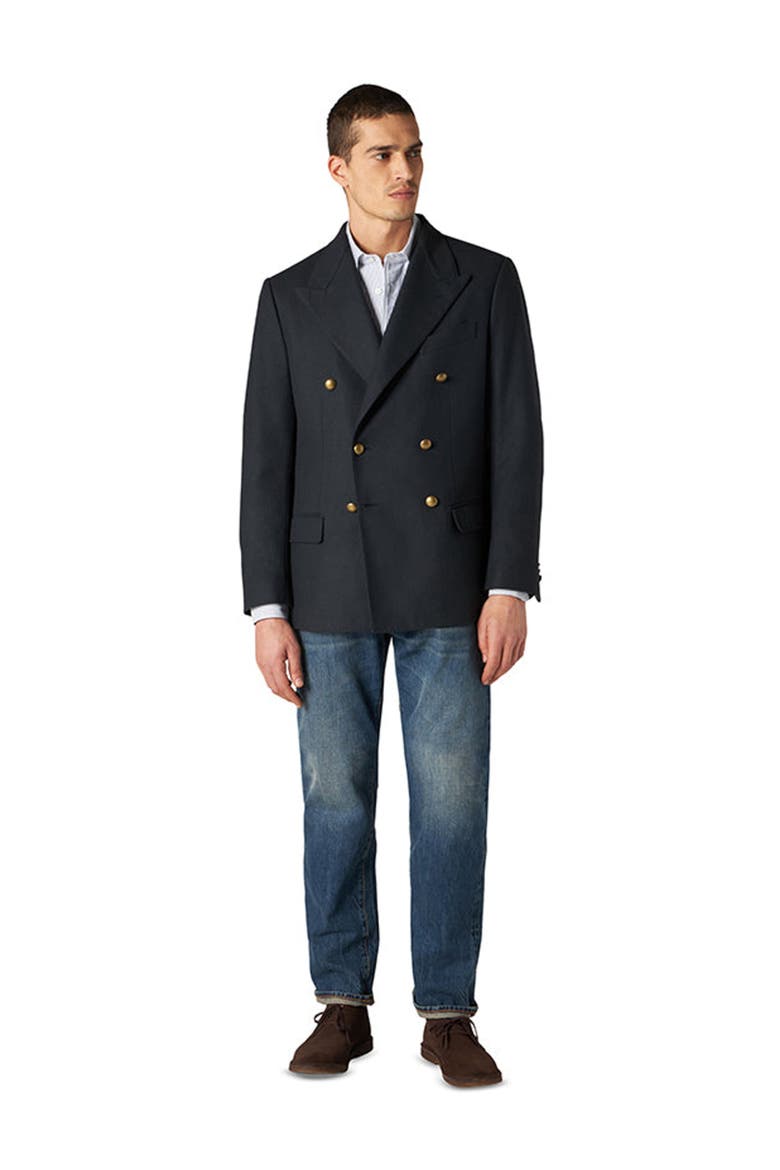 Double-Breasted Concord Wool Jacket, Alternate, color, BLUE