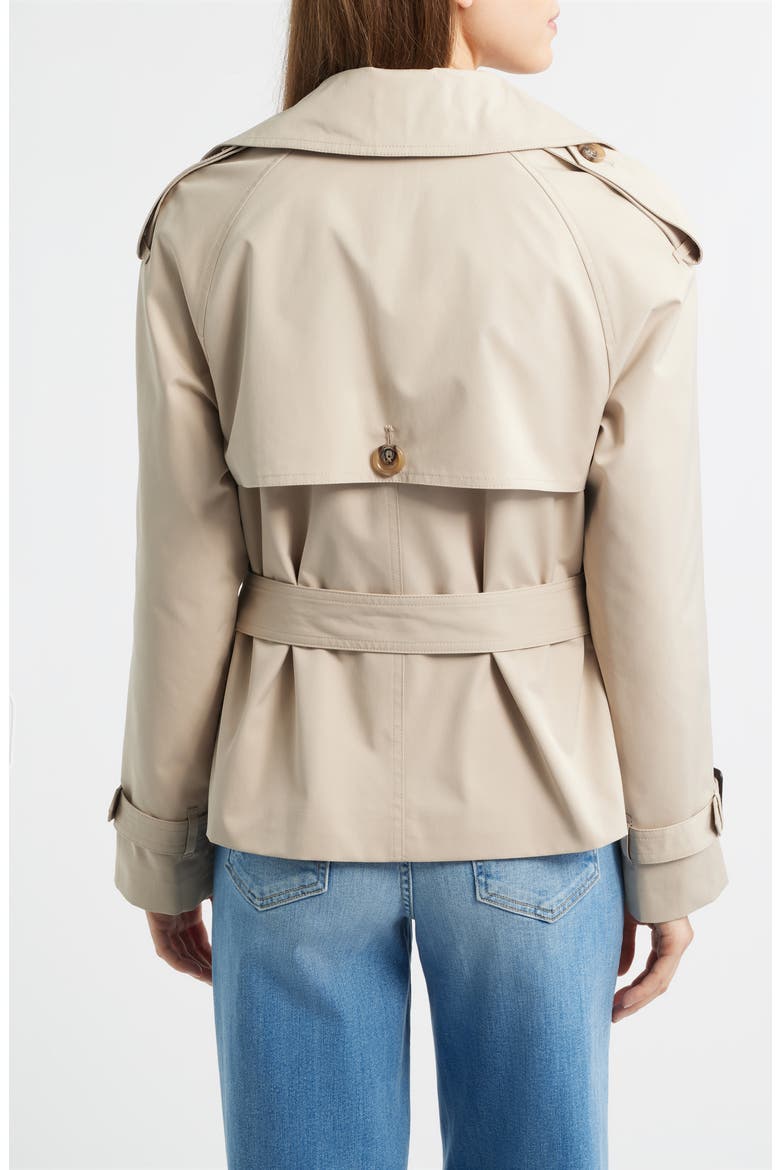 Belted Crop Trench Coat, Alternate, color, STONE
