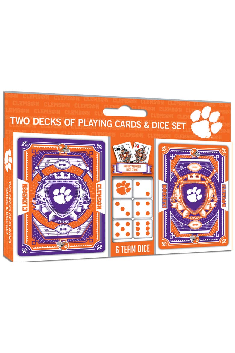Clemson Tigers Playing Cards & Dice, Main, color, Multicolor