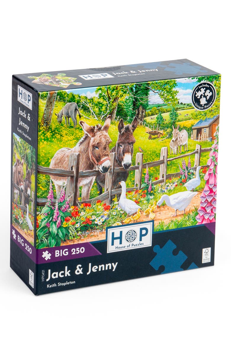 The House of Puzzles Jack & Jenny Big 250-Piece Jigsaw Puzzle, Main, color,