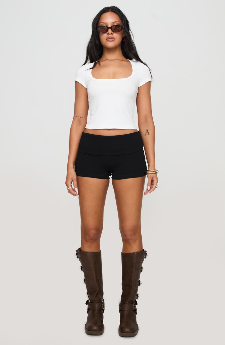 Princess Polly Baseline Square Neck Rib Tank, Alternate, color, White