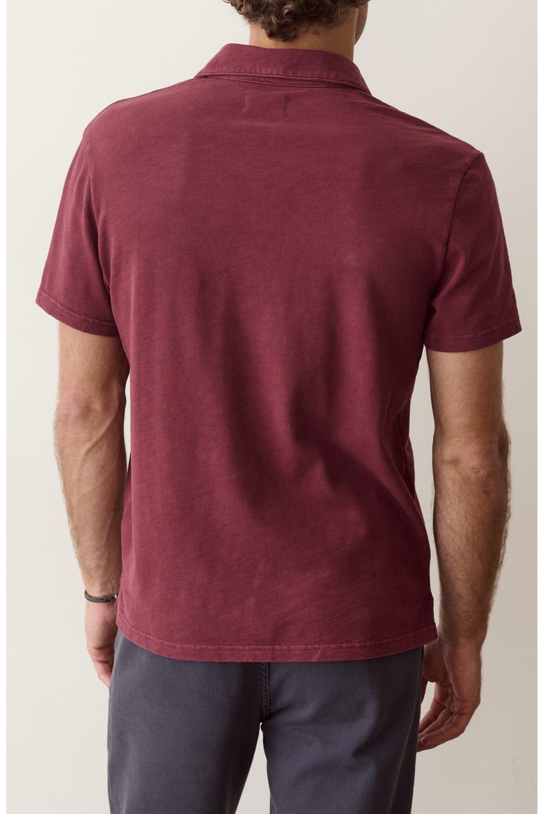Luxe Slub Pocket Polo, Alternate, color, CABERNET