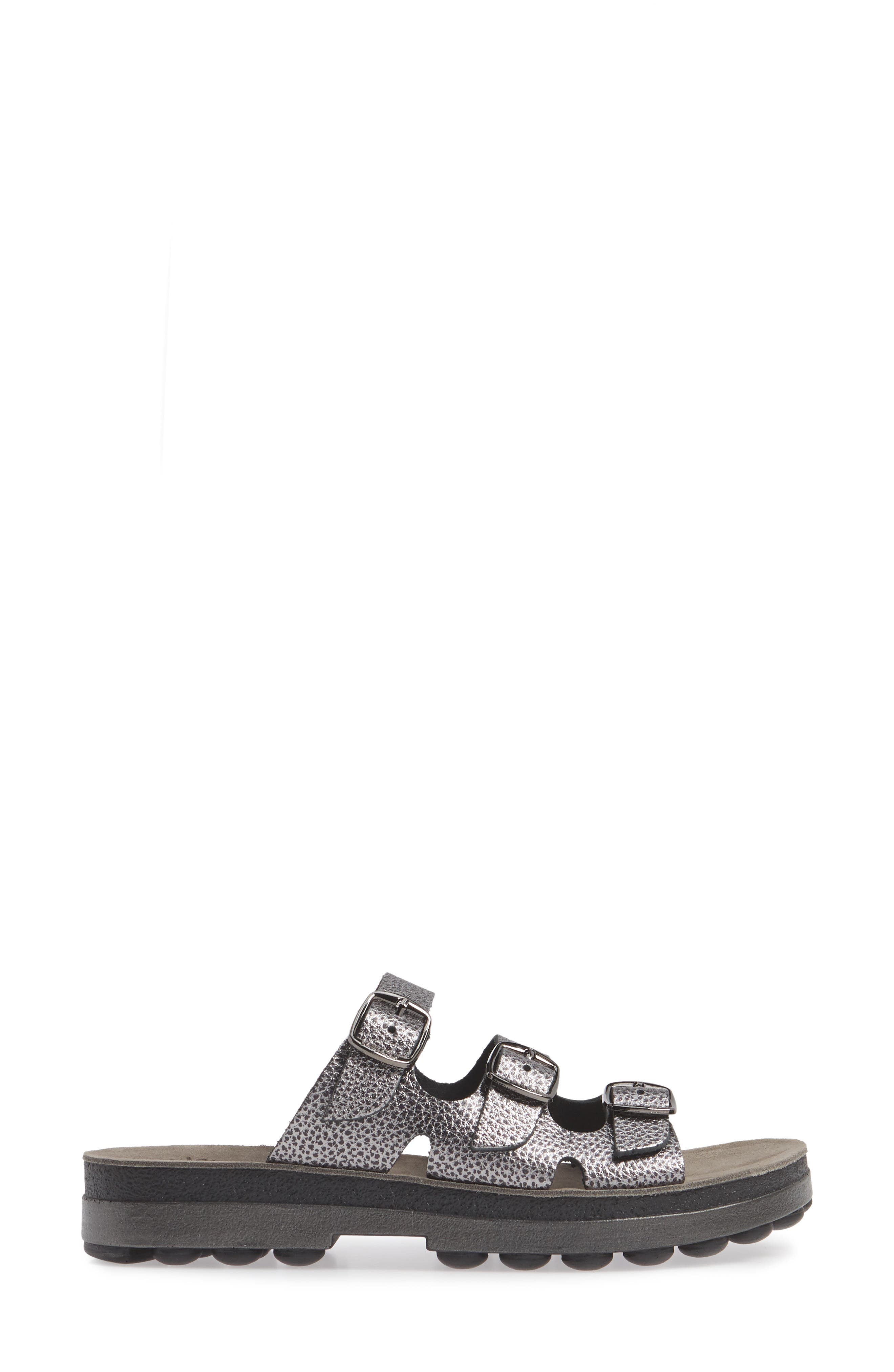 Stella Slide Sandal, Alternate, color, BLACK DOTS LEATHER