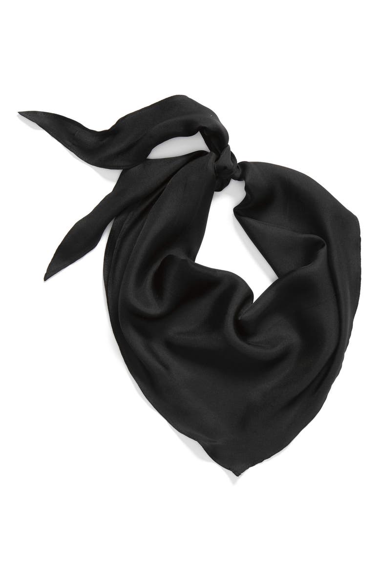 Silk Diamond Scarf, Alternate, color, BLACK