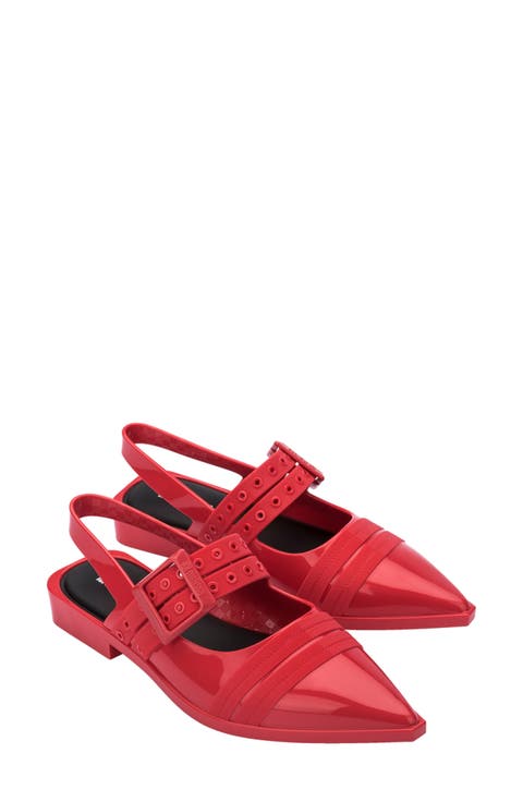 Ladylike Mary Jane Pointed Toe Flat (Women)