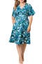  Teal Palm Print