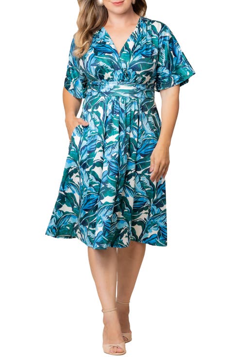 Gia Floral Midi Dress (Plus)