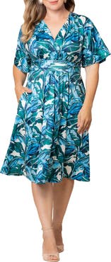 Kiyonna Gia Floral Midi Dress