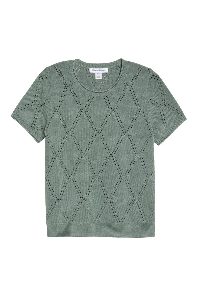 Diamond Stitch Sweater, Alternate, color, DUSTY SAGE