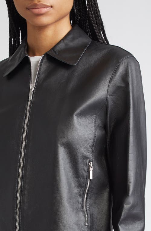 Lafayette 148 New York Zip Front Crop Jacket In Black