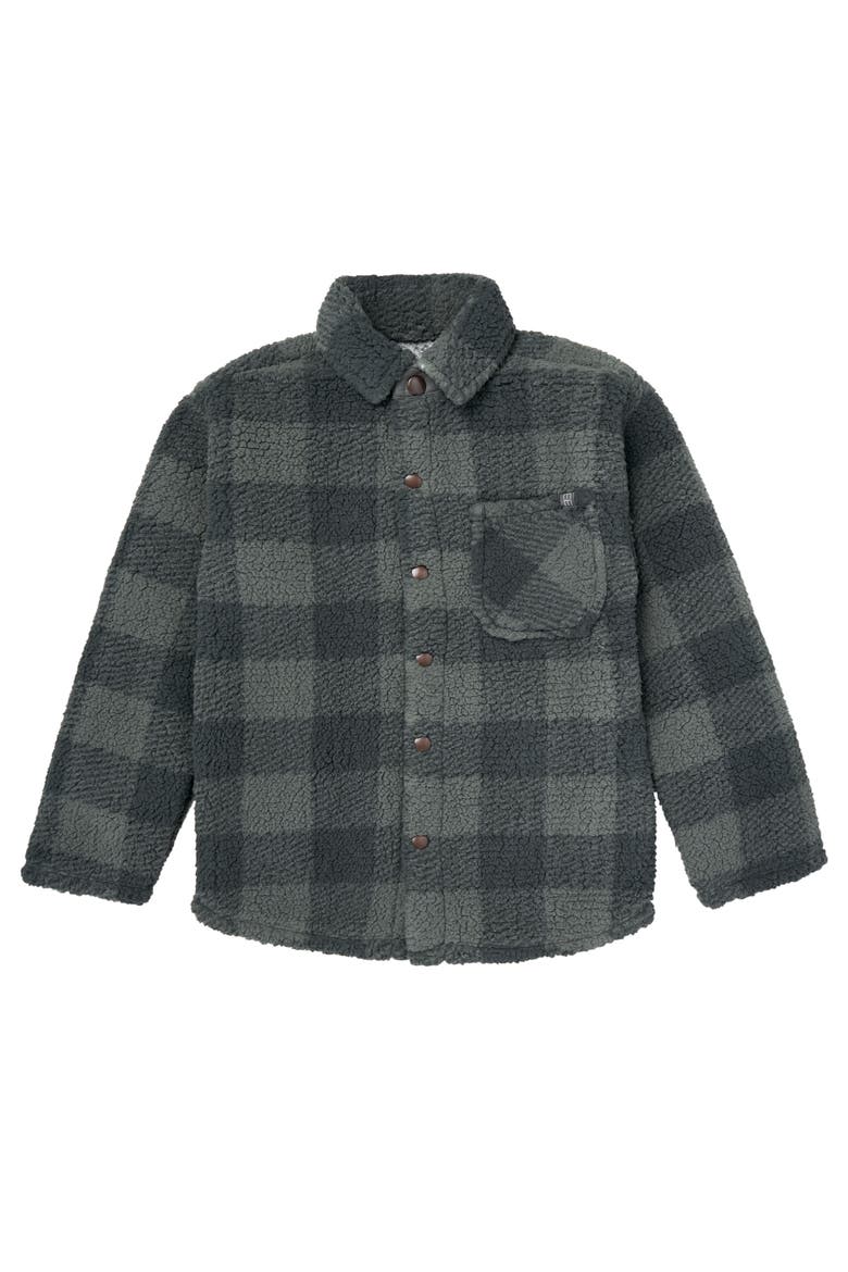 Microplush Shacket, Alternate, color, Green Plaid