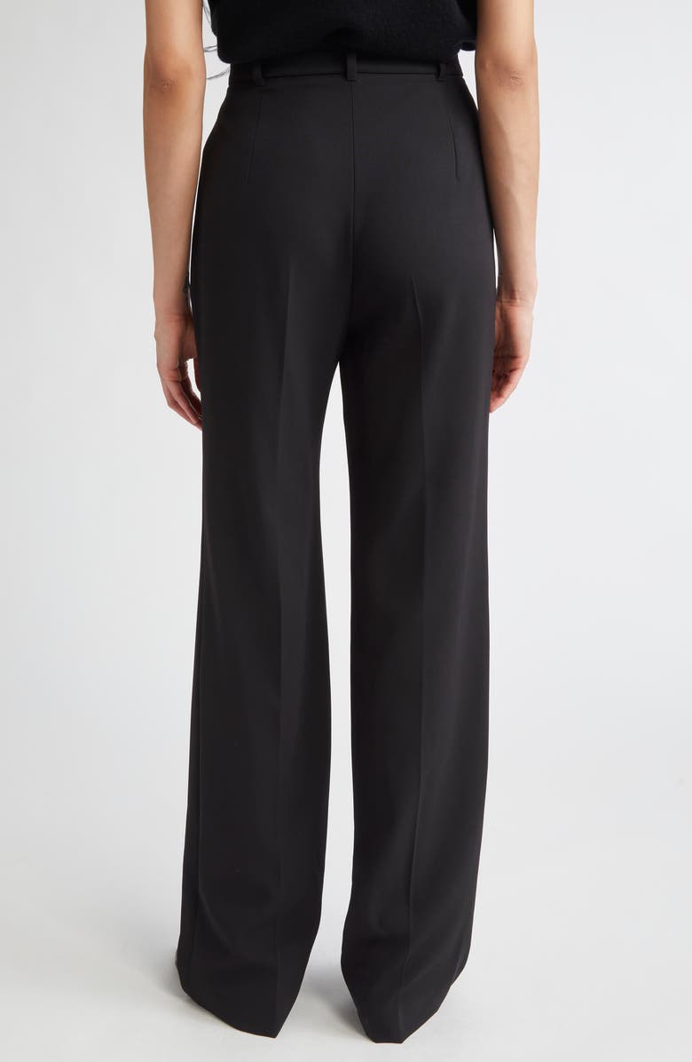 Max Mara Studio Verbena Virgin Wool Trousers, Alternate, color, Black