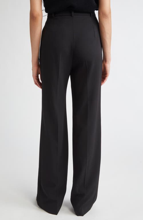 Max Mara Studio Verbena Virgin Wool Trousers In Black