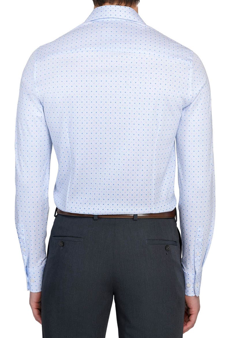 Slim Fit Metro Diamond Reworked Dress Shirt, Alternate, color, WHITE/ BLUE