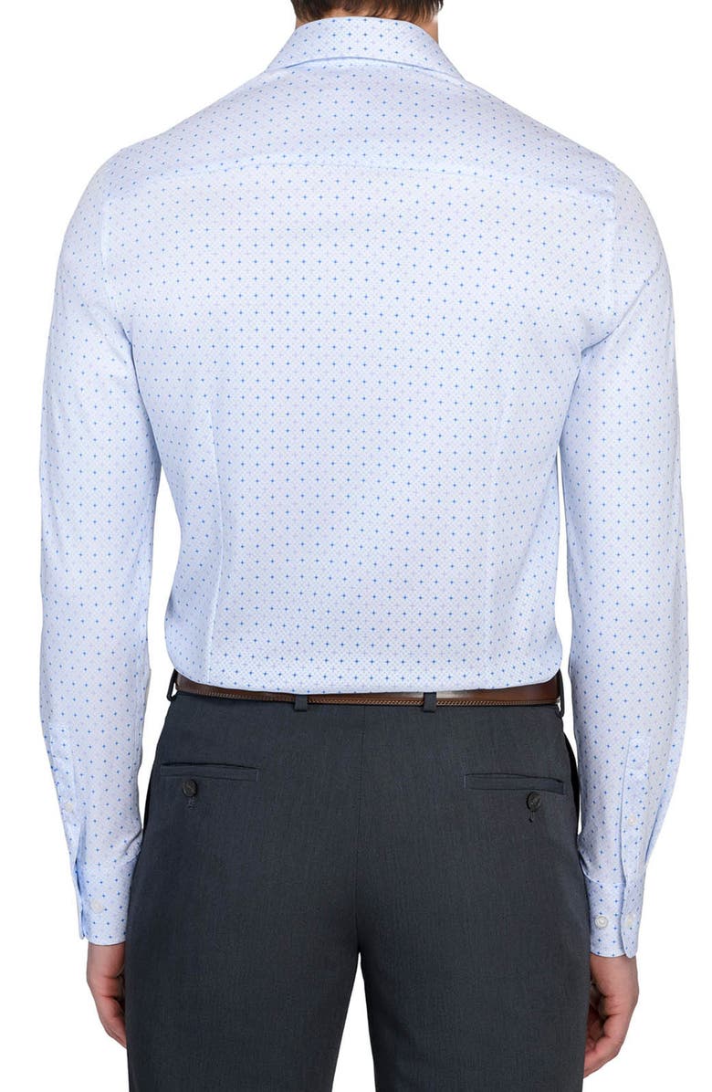 W.R.K Slim Fit Metro Diamond Reworked Dress Shirt, Alternate, color, White/ Blue