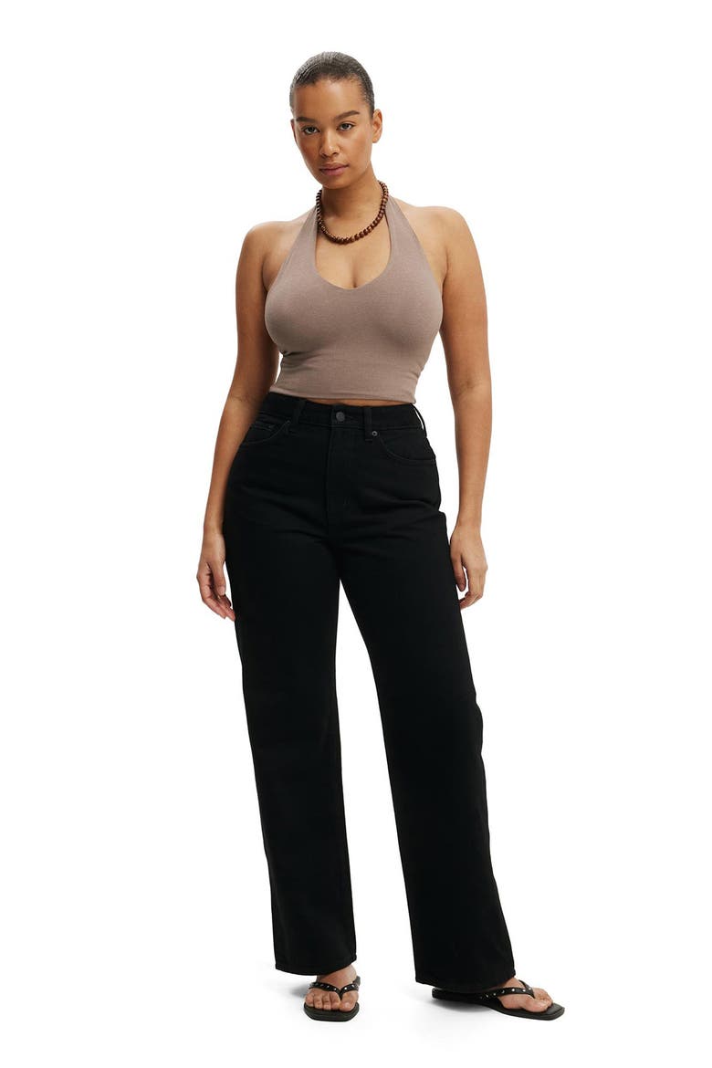 Curvy 91 High Waist Straight Leg Jeans, Alternate, color, AQUARIUS BLACK