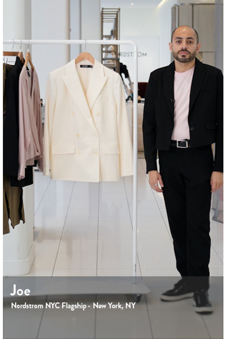Double Breasted Stretch Wool Crepe Blazer video