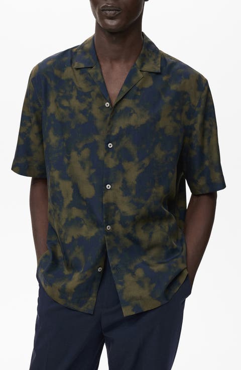 Fluid Print Camp Shirt