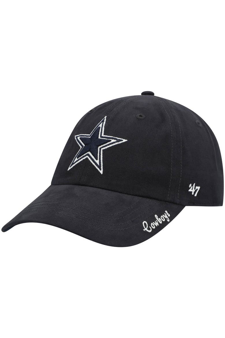 Women's '47 Navy Dallas Cowboys Miata Clean Up Adjustable Hat, Main, color, Navy