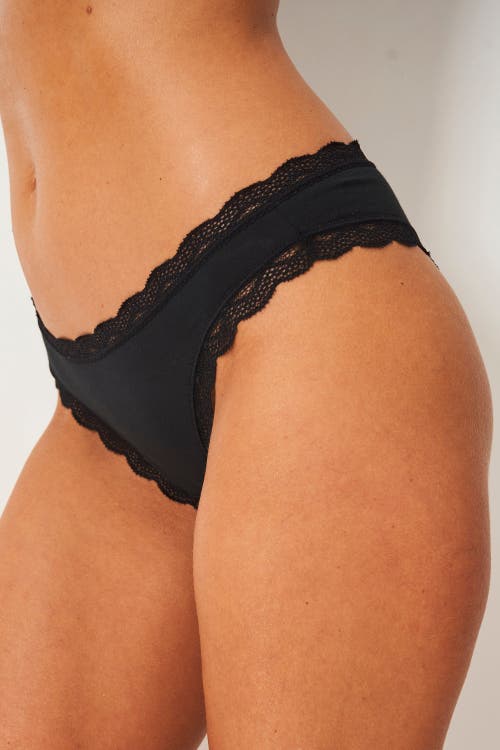 Stripe & Stare Brazilian Four Pack In Black