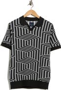 TOM BAINE Johnny Collar Knit Polo Sweater