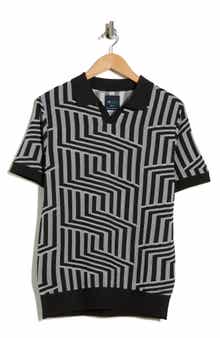 TOM BAINE Johnny Collar Knit Polo Sweater