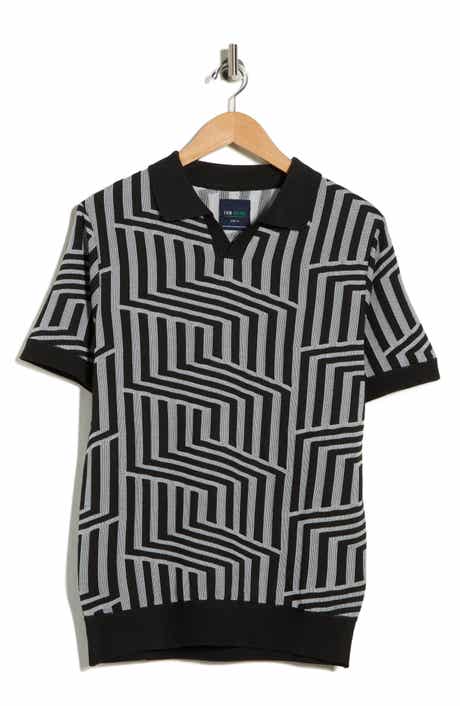 TOM BAINE Johnny Collar Knit Polo Sweater