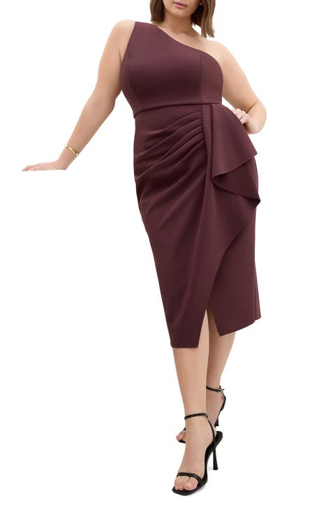 Priyanka One Shoulder Midi Dress