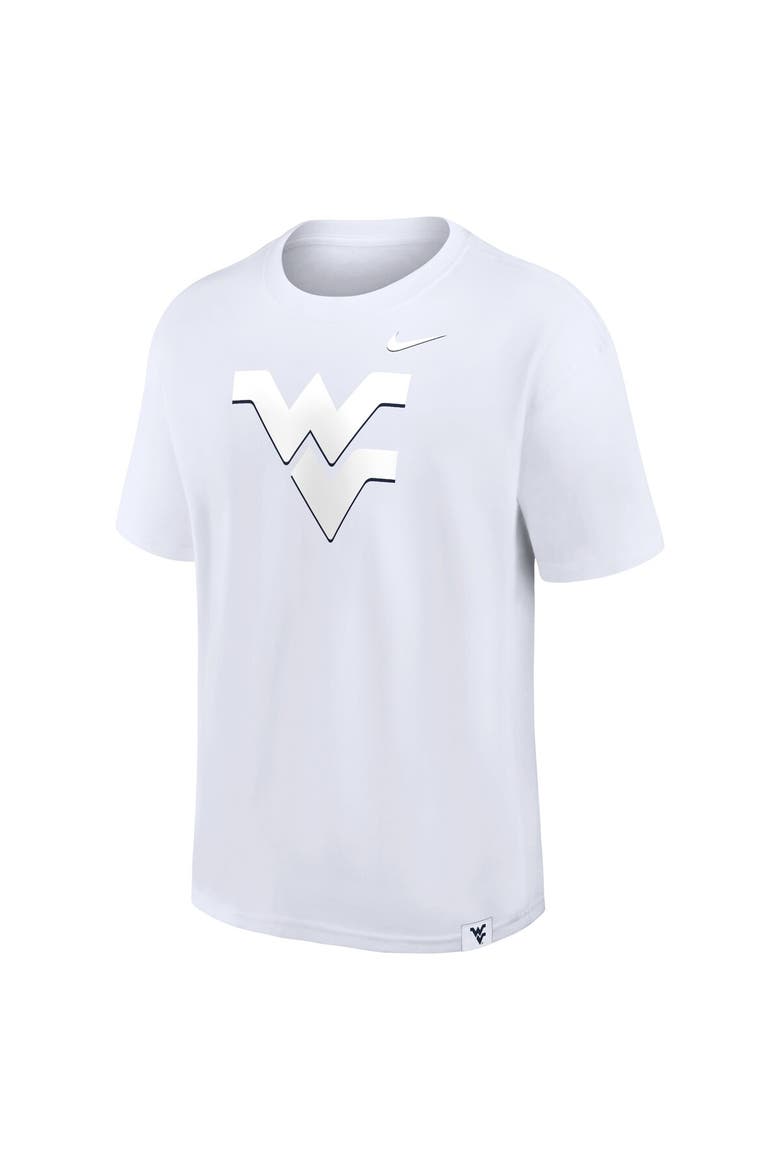 Men's Nike White West Virginia Mountaineers 2-Hit Statement Max90 T-Shirt, Alternate, color, White