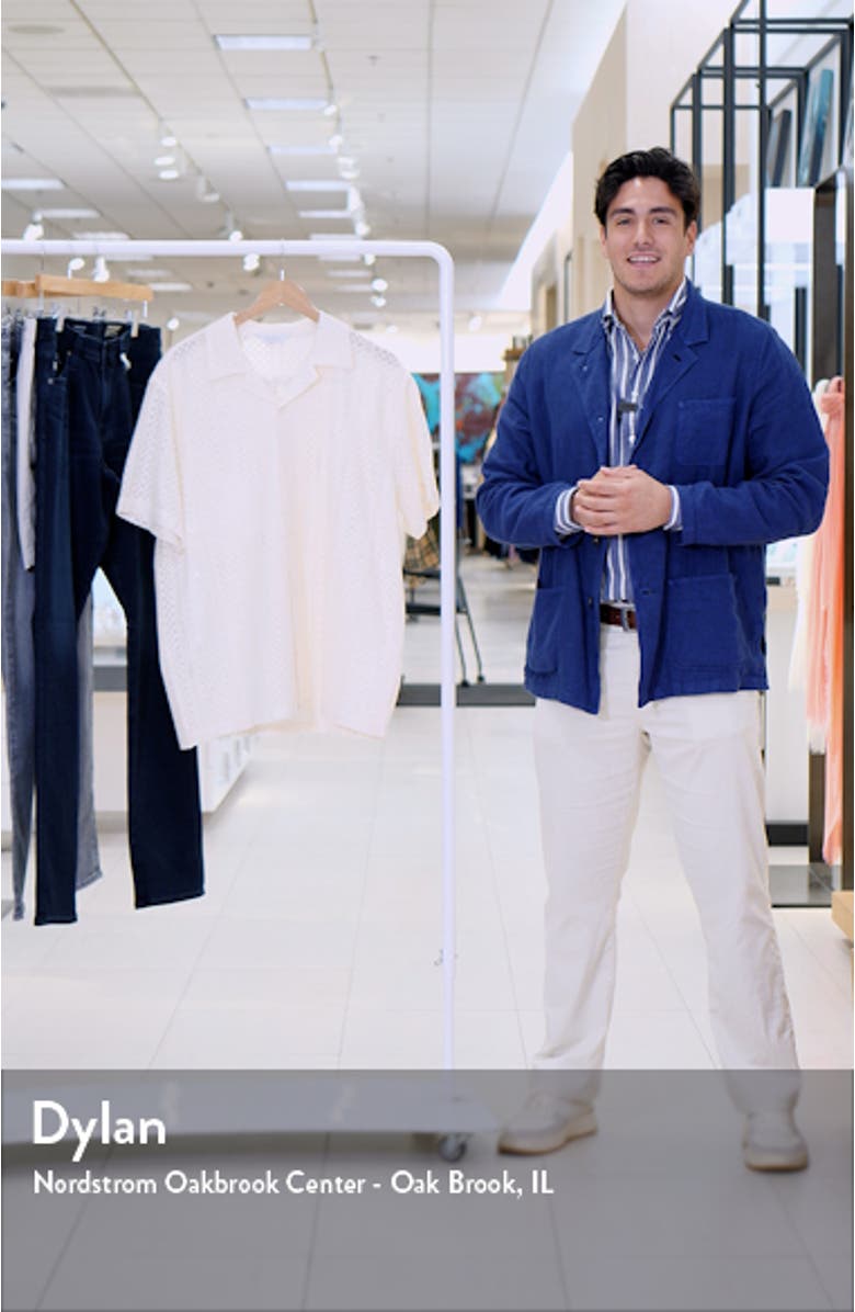 Canty Cotton Blend Lace Camp Shirt, sales video thumbnail