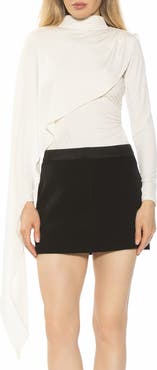 Alexia Admor Ivo Drape Cape Jersey Top