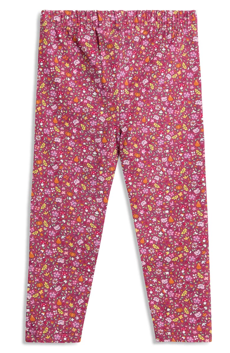 JOJO MAMAN BEBE Fox Cotton Graphic Sweatshirt & Floral Leggings Set, Alternate, color, Mustard
