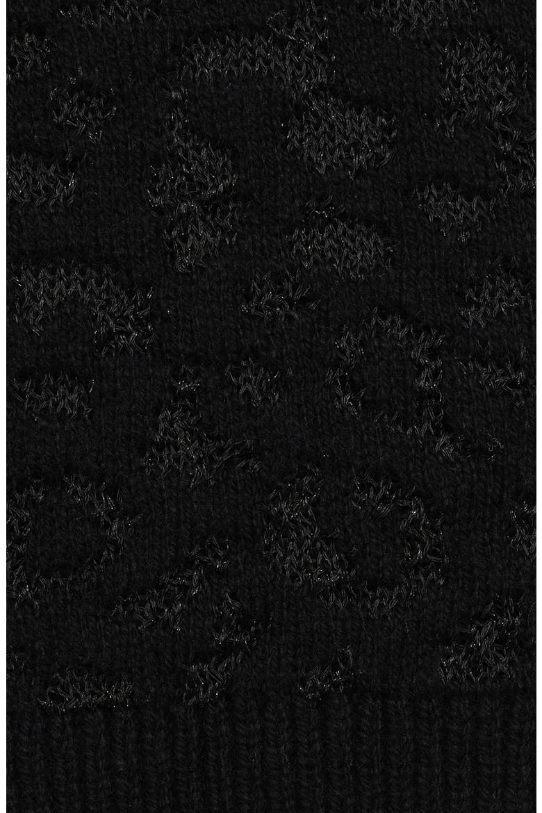 Ocelot Knit Hat, Alternate, color, Black