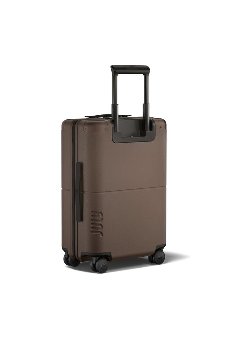 Carry On With Built In Tracking, Alternate, color, Dark Brown