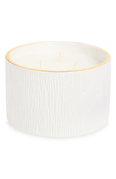 Frasier Fir Gilded Ceramic 3-Wick Candle