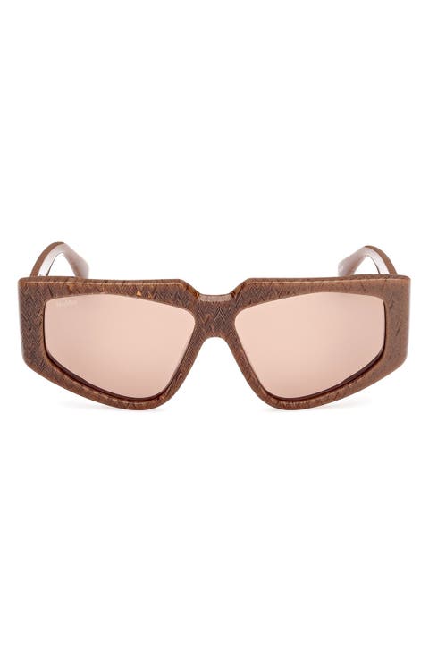 58mm Geometric Sunglasses