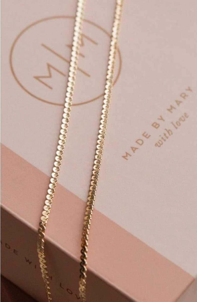 MADE BY MARY Serpentine Chain Necklace, Alternate, color, Gold Filled