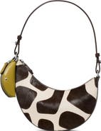 Kate Spade New York Duo Giraffe Printed Genuine Calf Hair Shoulder Bag