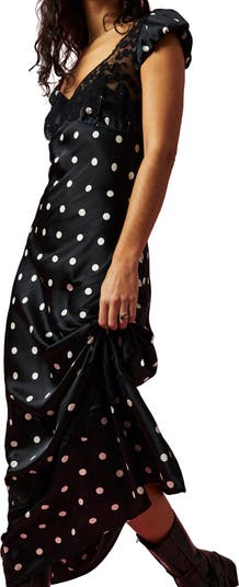 Butterfly Babe Polka Dot Cutout Maxi Dress