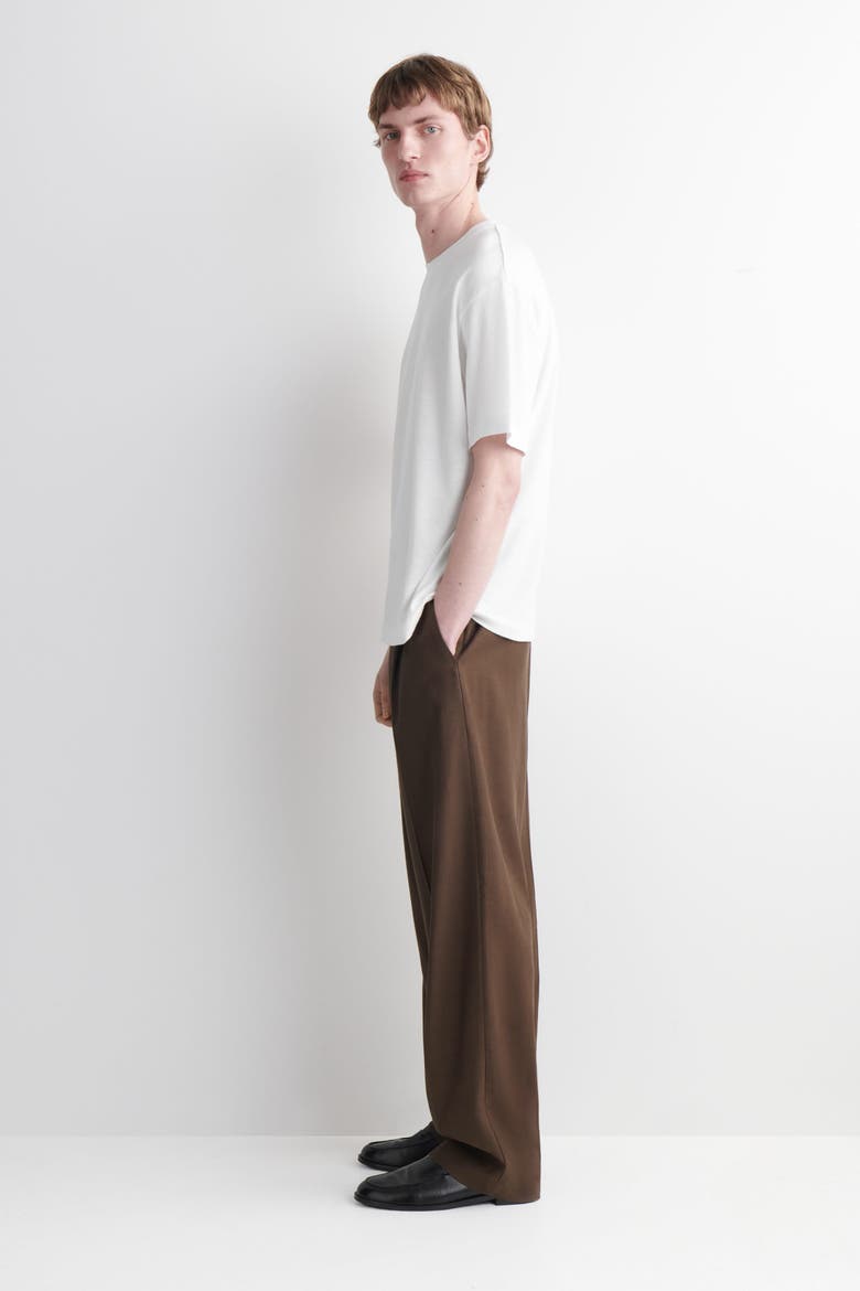 Relaxed Cotton-linen T-shirt, Alternate, color, WHITE