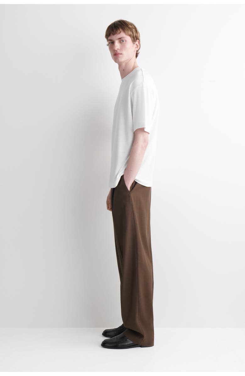 COS Relaxed Cotton-linen T-shirt, Alternate, color, White
