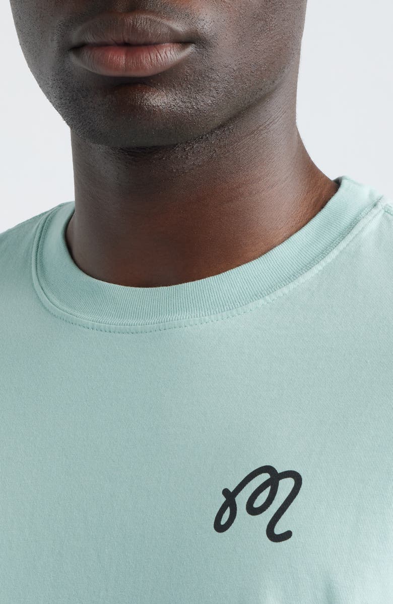 MALBON Bermuda Cigar Cotton Graphic T-Shirt, Alternate, color, Surf Spray